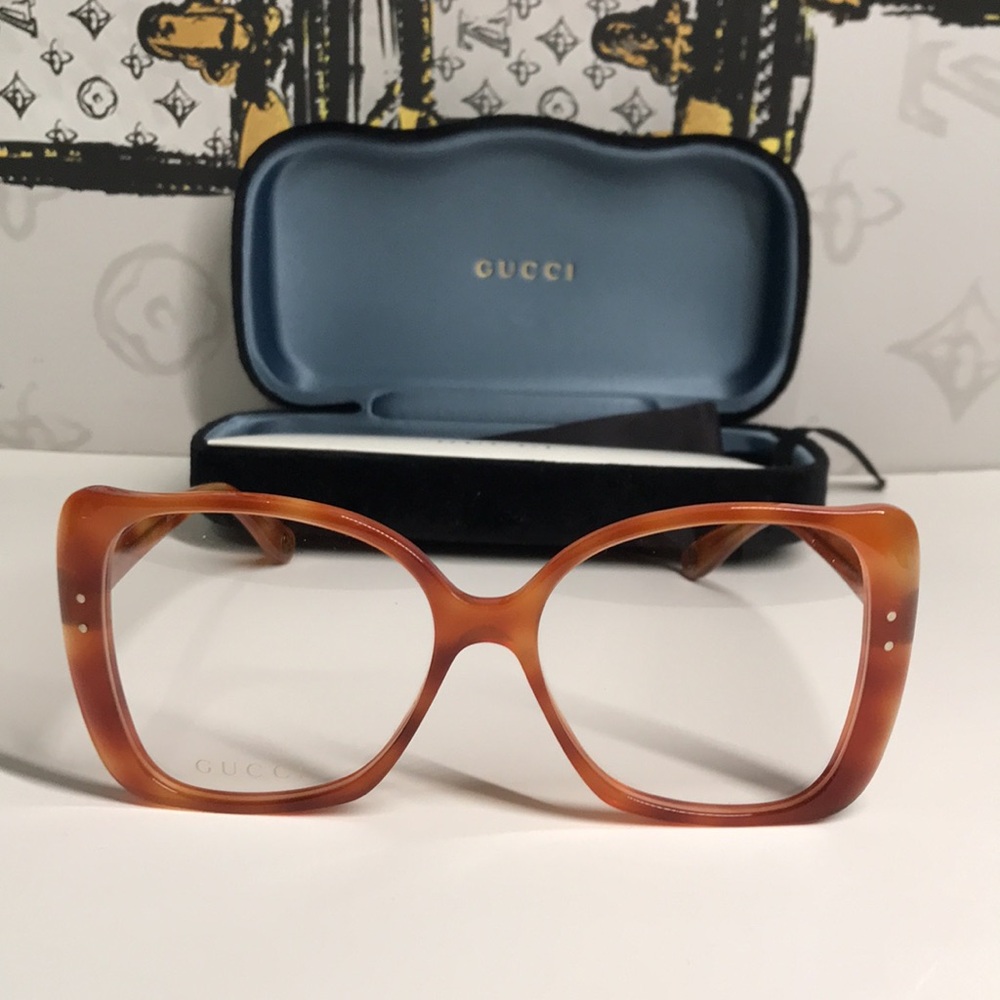Luxury New Authentic Gucci GG0473O 003 Eyeglasses - Picture 5 of 14